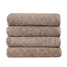 Athena Solid Bath Towels in Flax (Set of 4)