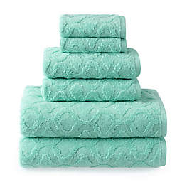 Athena Solid 6-Piece Towel Set in Aqua