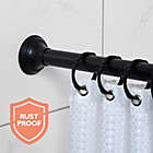 Alternate image 2 for Squared Away&trade; NeverRust&trade; Aluminum Tension Shower Rod in Black