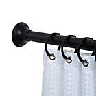Alternate image 1 for Squared Away&trade; NeverRust&trade; Aluminum Tension Shower Rod in Black