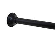 Squared Away&trade; NeverRust&trade; Aluminum Tension Shower Rod in Black