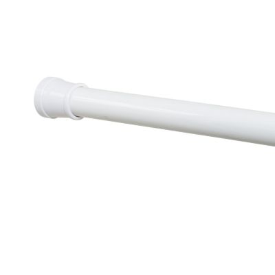 Squared Away&trade; NeverRust&trade; Aluminum Adjustable Tension Shower Rod in White