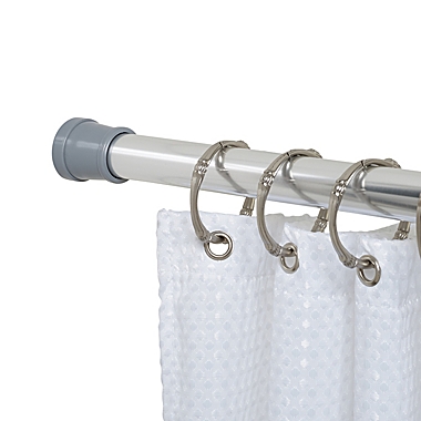 Squared Away&trade; NeverRust&trade; Aluminum Adjustable Tension Shower Rod in Chrome. View a larger version of this product image.