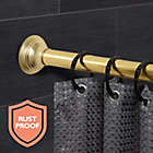 Alternate image 2 for Squared Away&trade; NeverRust&trade; Aluminum Tension Shower Rod in Gold