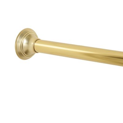 Gold Shower Rod Bed Bath Beyond, Brushed Gold Straight Shower Curtain Rod
