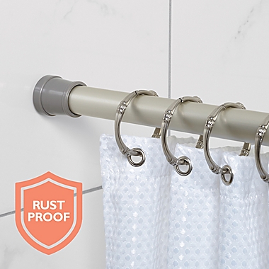 Squared Away&trade; NeverRust&reg; 40-Inch Aluminum Stall Tension Rod in Brushed Nickel. View a larger version of this product image.