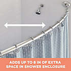 Alternate image 5 for Squared Away&trade; NeverRust&trade; Aluminum Single Curved Shower Rod in Chrome