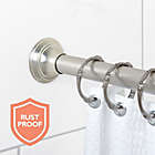 Alternate image 2 for Squared Away&trade; NeverRust&trade; Aluminum Tension Shower Rod in Brushed Nickel