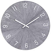 StyleCraft Spencer 30-Inch Industrial Wall Clock in Matte Grey