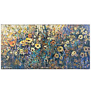 StyleCraft Wallis Dancing Flowers 60-Inch x 30-Inch Hand-Painted Canvas Wall Art
