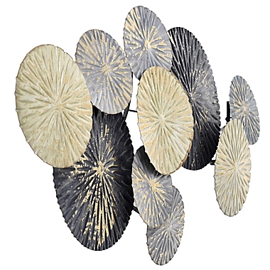 StyleCraft Nobu Layered Circles 36-Inch x 19-Inch Metal Wall Sculpture in Black. View a larger version of this product image.