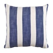 Everhome&trade; Cabana Stripe Square Throw Pillow in Navy