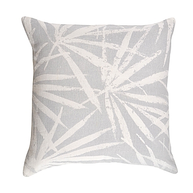 Everhome&trade; Palm Leaf Square Throw Pillow in Grey. View a larger version of this product image.