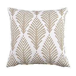 Everhome™ Leaf Square Throw Pillow in Tan
