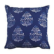 Everhome&trade; Paisley Square Throw Pillow in Dark Blue