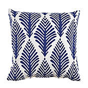 Everhome&trade; Leaf Square Throw Pillow in Navy