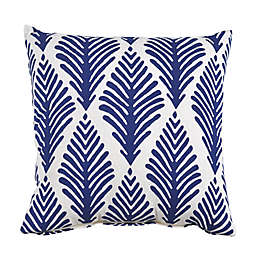 Everhome™ Leaf Square Throw Pillow in Navy