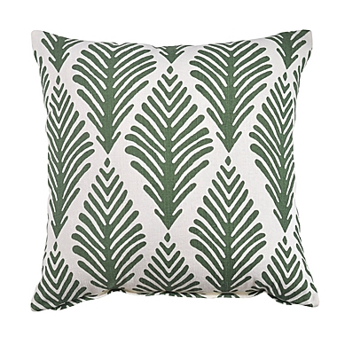 Everhome&trade; Leaf Square Throw Pillow in Green. View a larger version of this product image.
