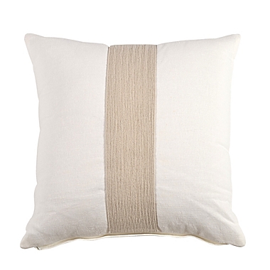 Everhome&trade; Single Stripe Square Throw Pillow in Tan. View a larger version of this product image.
