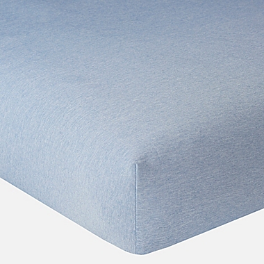 UGG&reg; Devon Fitted Crib Sheet in Denim Chambray. View a larger version of this product image.