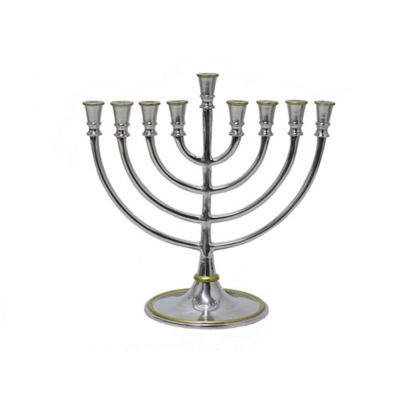 H for Happy&trade; Classic Hanukkah Menorah in Silver/Gold