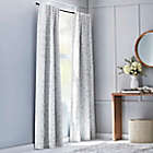 Alternate image 1 for Everhome&trade; Frankie Geo 108-Inch Rod Pocket 100% Blackout Curtain Panel in Silver(Single)