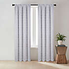 Alternate image 0 for Everhome&trade; Frankie Geo 84-Inch Rod Pocket 100% Blackout Curtain Panel in Silver (Single)