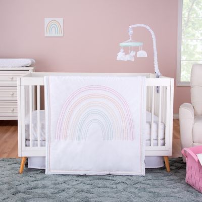Trend Lab Rainbow 3-Piece Crib Bedding Set in Pink