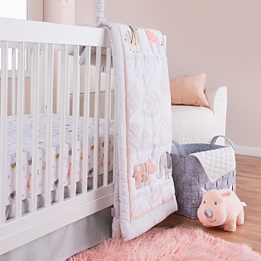 Trend Lab&reg; Sweet Jungle 3-Piece Crib Bedding Set in Pink. View a larger version of this product image.