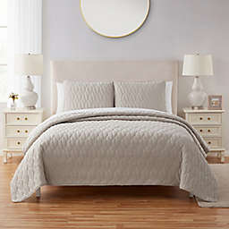 Tahari Home Emile Ogee 3-Piece Queen Quilt Set in Taupe