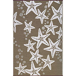 Mad Mats® Starfish 6' x 9' Indoor/Outdoor Area Rug in Taupe