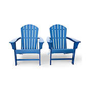 Luxeo Hampton Adirondack Chairs in Navy (Set of 2)