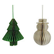 H for Happy&trade; 4-Inch Paper Tree Ornaments (Set of 2)