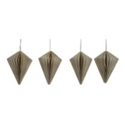H for Happy&trade; Teardrop Paper Ornaments in Coconut Milk (Set of 4)