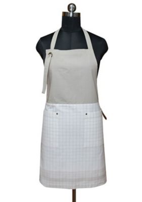 Bee &amp; Willow&trade; Vintage Border Plaid Apron in Tan