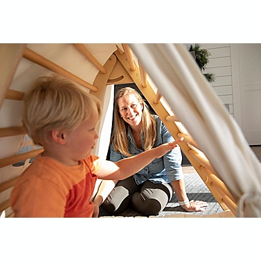Cassarokids&reg; Large Wooden Foldable Climbing Triangle in Natural. View a larger version of this product image.