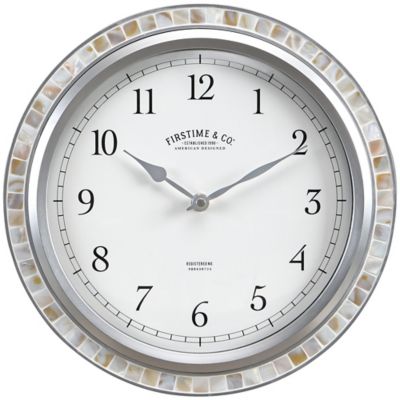 FirsTime&reg; Sophia Mosaic 11.5-Inch Wall Clock in Silver/Pearl
