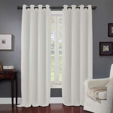 Wyndham Matlesse 84-Inch Grommet Window Curtain Panel in Ivory(Single). View a larger version of this product image.