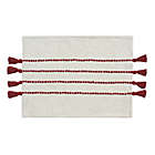 Alternate image 0 for H for Happy&trade; Stripe and Tassel Christmas Placemat in Red/White