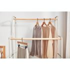 Alternate image 4 for Squared Away&trade; 2-Tier Garment Rack with Storage Base in Blond/Coconut Milk