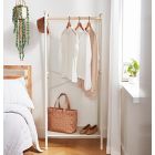Alternate image 1 for Squared Away&trade; Metal Garment Rack with Storage Base in Coconut Milk