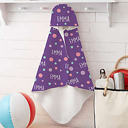 Bubbles Personalized Baby Hooded Beach & Pool Towel