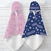 Bubbles Personalized Baby Hooded Bath Towel