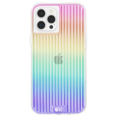 Case-Mate&trade; iPhone&reg; 12/12Pro Tough Groove Case in Iridescent. View a larger version of this product image.