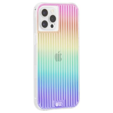Case-Mate&trade; iPhone&reg; 12/12Pro Tough Groove Case in Iridescent. View a larger version of this product image.