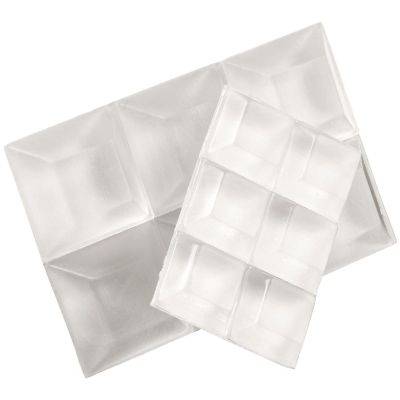 Waxman&reg; SoftTouch 12-Pack Square Bumper Pads in Clear