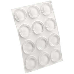 Waxman 1/2-Inch Round Clear Self-Stick Heavy Duty Bumpers (12-Pack)
