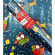 Santa&#39;s Sleigh Print 40 sq. ft. Heavyweight Christmas Gift Wrap