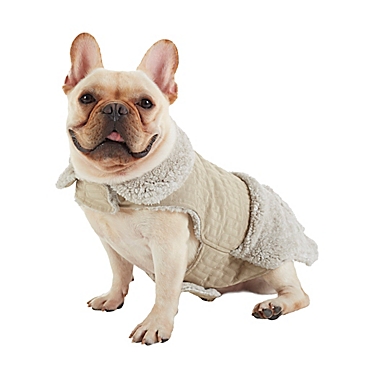 UGG&reg; X-Large Quilted Dog Coat in Fawn. View a larger version of this product image.