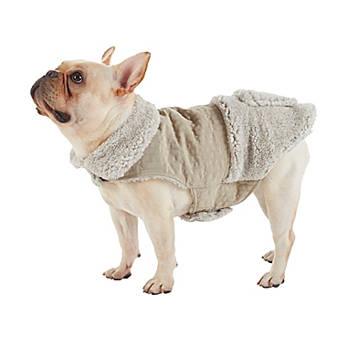 UGG&reg; X-Large Quilted Dog Coat in Fawn. View a larger version of this product image.